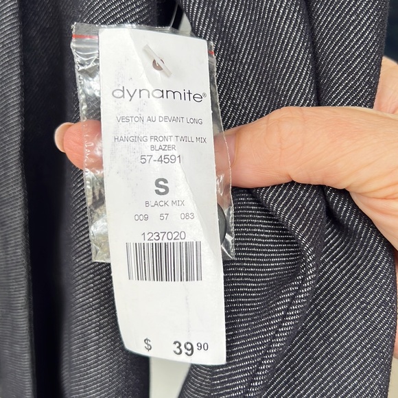 BNWT DYNAMITE BLAZER DRK GRAY PATTERN SZ SMALL - Picture 3 of 6